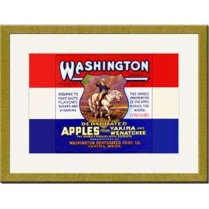   Matted Print 17x23, Washington Brand Dehydrated Apples