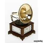 retro style vintage gramophone record player miniature clock brand new
