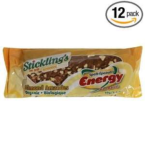 Sticklings Organic Spelt Almond Bars, 1.4 Ounce Bars (Pack of 12 