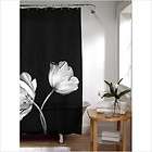 Maytex Tulip Photoreal PEVA Vinyl Shower Curtain in Black 52135