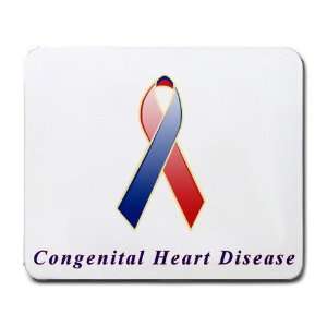  Congenital Heart Disease Awareness Ribbon Mouse Pad 