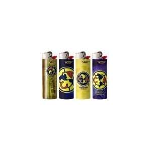 4pc Full Size Set LAS Aguilas Club America BIC Lighters Mexican Soccer 