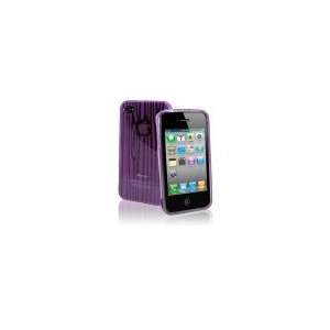  LifeGrip Stripe Purple TPU Case for Apple iPhone 4 Cell 