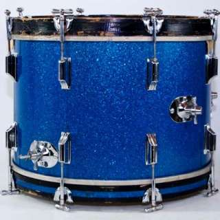 Rogers 20x14Bass Drum Blue Sparkle Cleveland Vnt 60s 3 Ply Maple 
