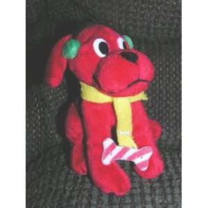 Clifford the Big Red Dog Plush 5 Bean Bag with Ear Muffs and Scarf by 