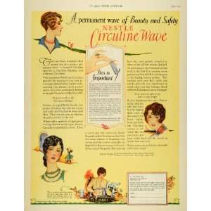  1927 Ad C Nestle Co. Circuline Wave Perm Rods Hair Care 