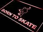 j375 r Born to Skate Skateboard Shop Neon Light Sign