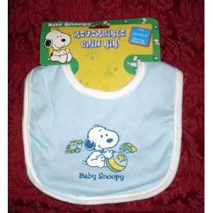  Peanuts Baby Snoopy Two Sided Reversible Bib Baby