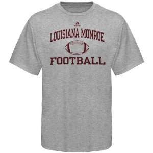 NCAA adidas Louisiana Monroe Warhawks Ash Collegiate Football T shirt 