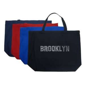   Black Brooklyn Tote Bag   Created using popular Brooklyn neighborhoods