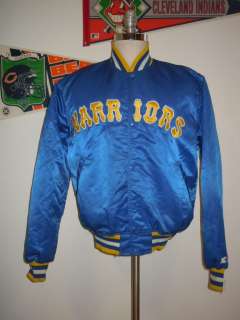 Vintage Golden State Warriors Old 80s Font retro satin Starter Jacket 