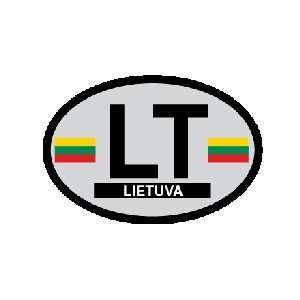  Lithuania oval decal   Lithuania Country of Origin Sticker 