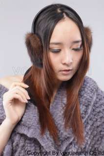 608 new real mink fur brown earmuff ear muffs/cap/hat  