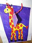 Large Giraffe Gift Bag with Googly Eyes 12 H x 10W