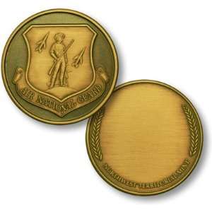  Air National Guard Wreath Bronze Antique Challenge Coin 
