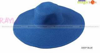 Women Lady Wide Brim Floppy Beach Hat Cap New 13 Colors  
