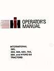 international 784 884 hydro 84 tractor operators manual expedited 