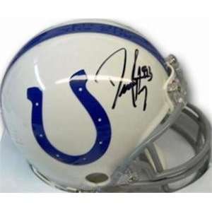  Dwight Freeney autographed Football Mini Helmet (Indianapolis Colts 