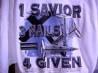 Christian 1 Savior 3 Nails Crew Neck Sweatshirt Unisex 2X 3X  