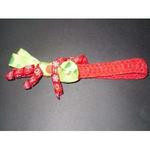  Christmas polka dots crochet headband 