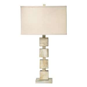  Cube Faux Horn Table Lamp Base in White