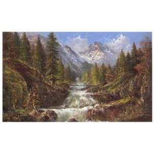  Waterfall In Carpathians Poster Print