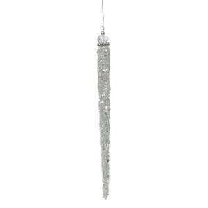   Beaded Glitter Icicle Christmas Ornament #2719125
