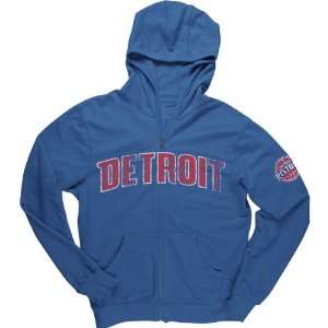  Adidas Originals Detroit Pistons Full Zip Hoodie Sports 