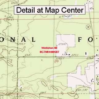   Topographic Quadrangle Map   Wellston NE, Michigan (Folded/Waterproof