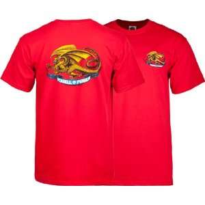  Powell Oval Dragon Skateboard T Shirt [Medium] Red Sports 