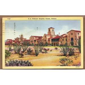  Postcard Vintage US Veterans Hospital Tucson 1949 Arizona 