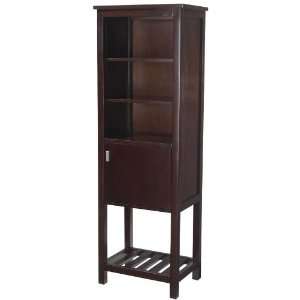  Fraser Linen Storage Cabinet   60hx20w, Coffee Brown 