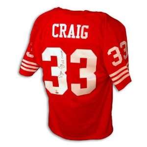  Roger Craig Autographed Jersey   Throwback Red Everything 
