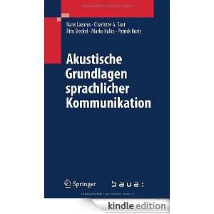 Akustische Grundlagen sprachlicher Kommunikation (German Edition 