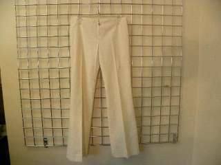 TORY BURCH WHITE DENIM ZIP FRONT BOOTCUT JEANS 4 NICE  