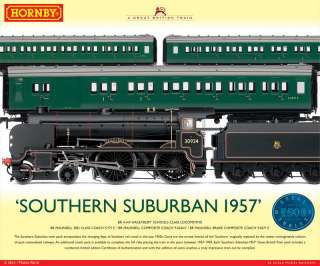 Coaches split from SouthernSuburban 1957 Train pack. Supplied in 