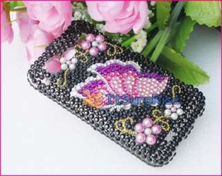 Bling Diamond Butterfly Full Hard Case Cover For HTC DROID INCREDIBLE 