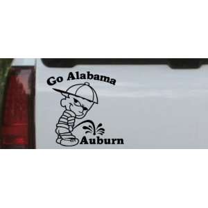 Black 18in X 16.9in    Go Alabama Pee On Auburn Car Window Wall Laptop 