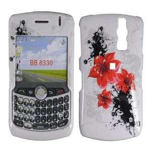 NEW RED LILY HARD SNAP CASE FOR BLACKBERRY CURVE 8330  