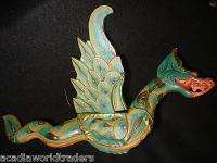 Bali Winged Flying Dragon Spirit Chaser Mobile~Balinese carved wood 
