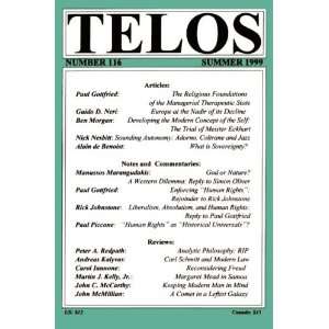  TELOS 116 Paul Piccone Books