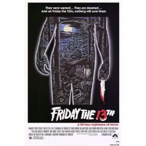  Friday The 13th Original 27x40 Single Sided Movie Poster 