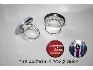 Vampire Diaries dress Elena Gilbert Damon and Stefan Salvatore 2 rings 
