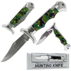  Camoflage Hunting Knife   Stainless Steel 