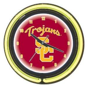  University of Southern California Trojans Neon Clock 