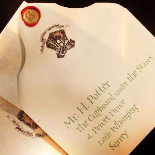 Harry Potter Hogwarts acceptance letter Beautiful Quality + Free 