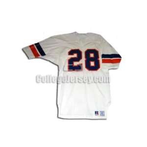  White No. 28 Game Used Boise State Russell Football Jersey 