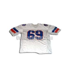 White No. 69 Game Used Boise State Football Jersey (SIZE 