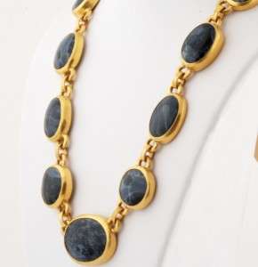 New 24K Gurhan Blue Stone Necklace  