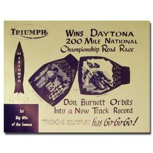  1962 Daytona Beach Triumph Racing Poster Print